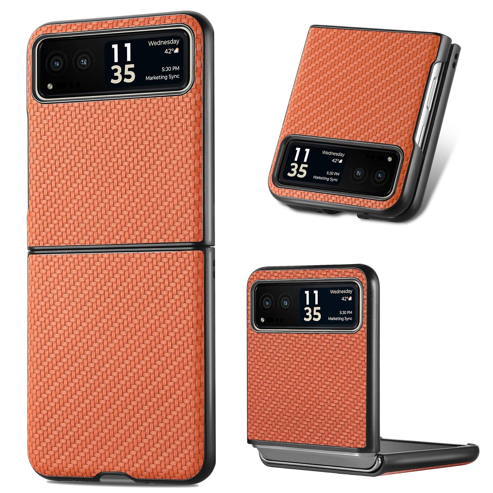 Custodia Motorola Razr 40 Ultra In TPU Con Effetto Carbonio, Nera, Sottile E Antiscivolo