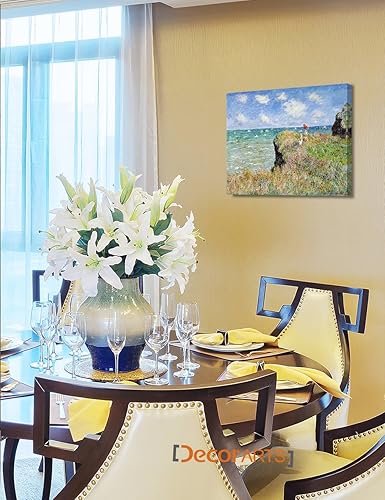 Miniatura 3 de Pinturas clásicas mundiales de Claude Monet Impresión giclée sobre lienzo alargado, pieza de galería para colgar y decorar el hogar, The CliffWalk