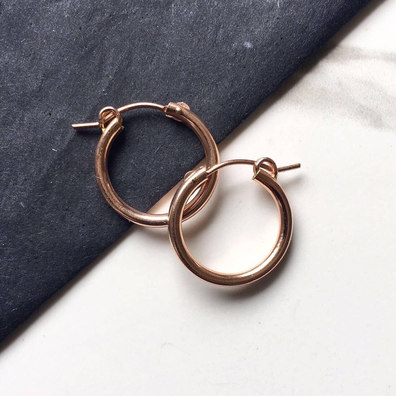 Rose Gold Filled Hoop Earrings