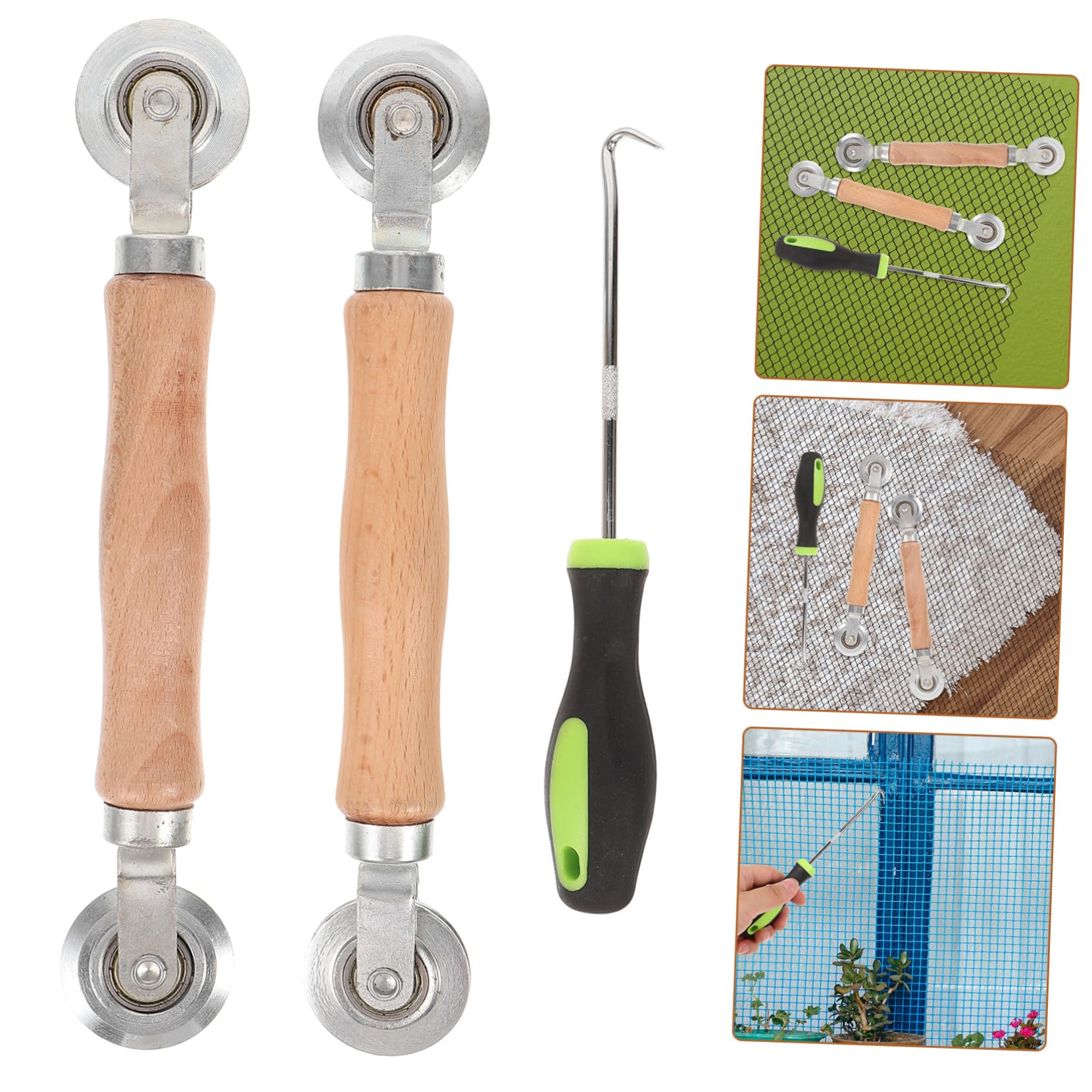 5 Sätze Reparaturwerkzeuge Für Bildschirm Bausatz Fenster Hilfe Rollen Fix Netz Bildschirm-reparatur-spline Werkzeug Für Fliegengittertüren Bildschirm-spline-tool Holz 3 Stück * 5