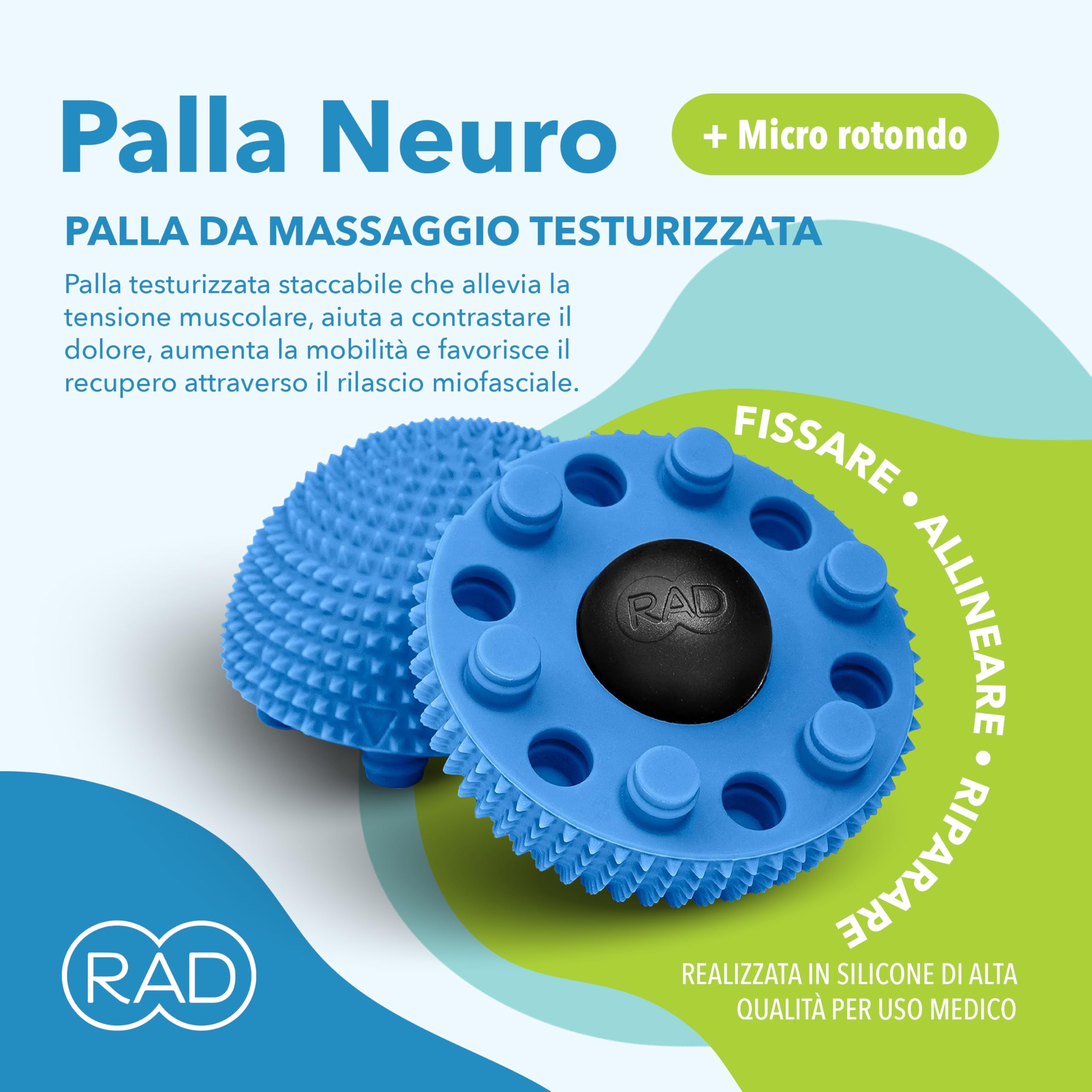 Neuro Ball, strumento per il rilassamento miofasciale del piede, palla massaggiante testurizzata per piedi, automassaggio, mobilità e recupero