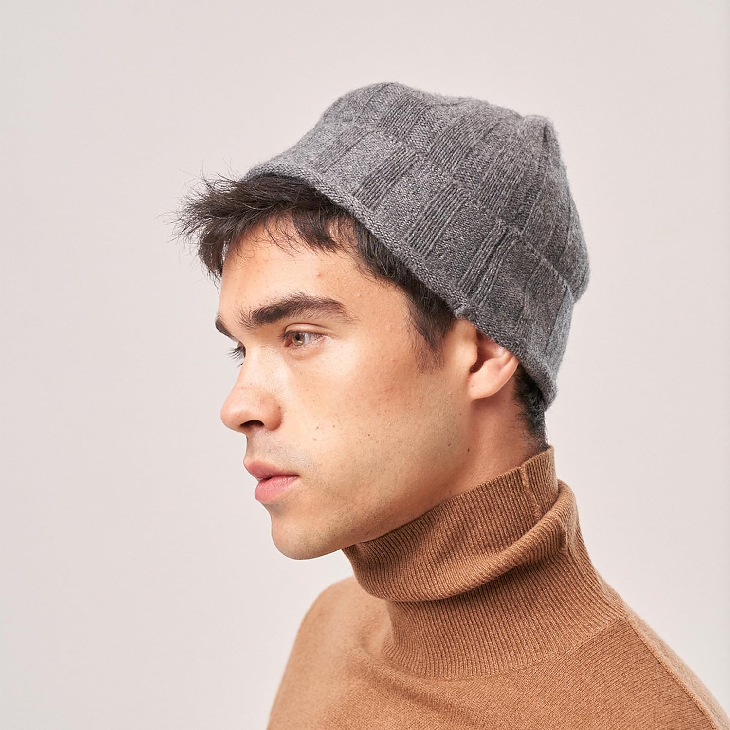 EURKEA 100% Pure Cashmere Winter Beanie Skullies Cap for Men, Soft Warm Lightweight Beanie - Image 4