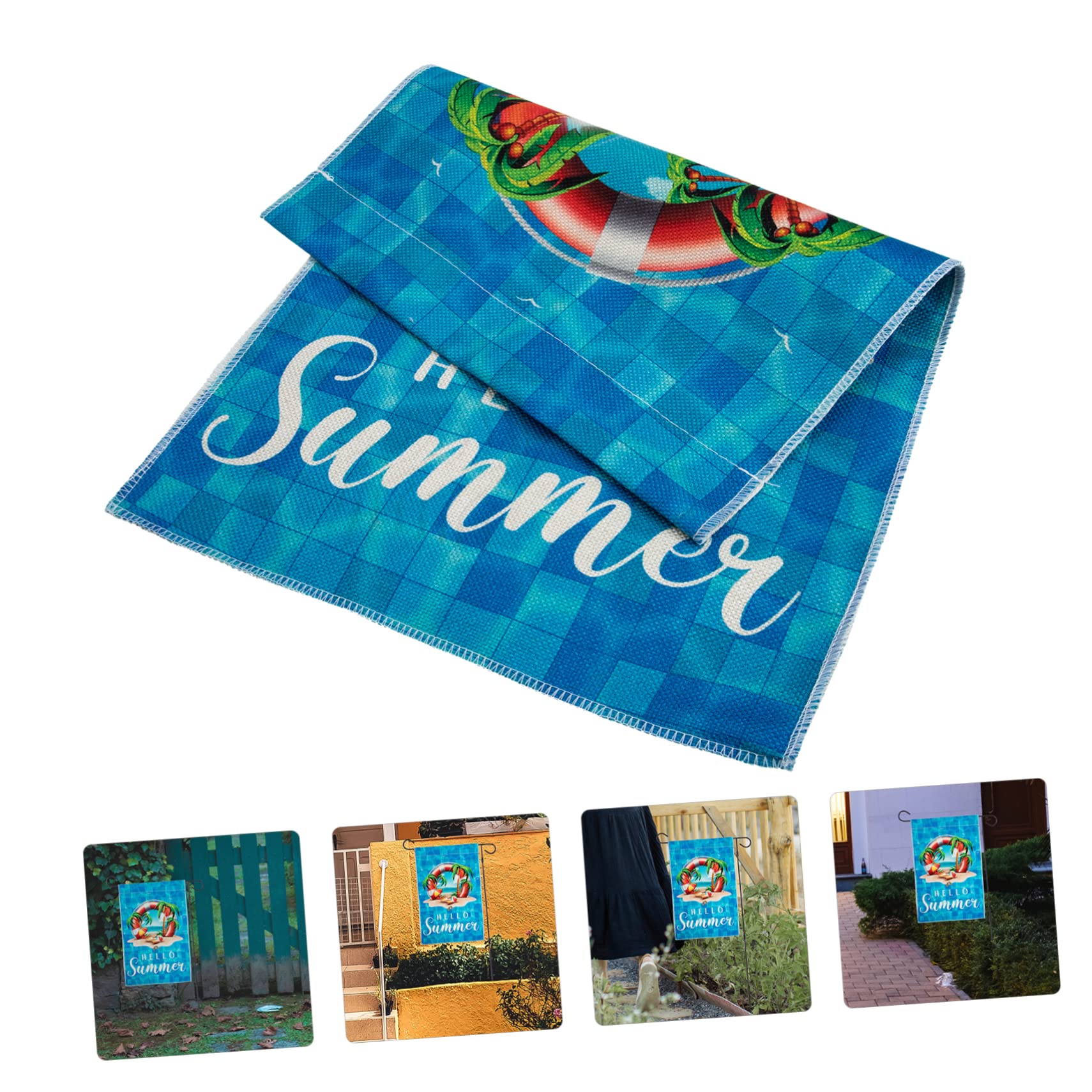 Yardwe 5St Sommerdeko Fahnen terassendeko outdoordeko Gartenflagge Outdoor-Dekoration dekorative Flagge Zeichen im Freien Poolflaggenverzierung Stranddekorationsflagge Polyestertuch
