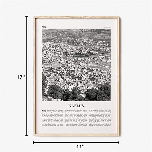 Miniatura 7 de Arte de pared de Nablus, impresión de Nablus, foto de decoración de pared para habitación, mapa de Palestina, 250, póster de viaje impreso
