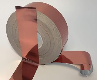 Colored Chrome Tape Plastic Vinyl, Self-Adhesive (1/4 inch x 50 ft, Pink Fizz)