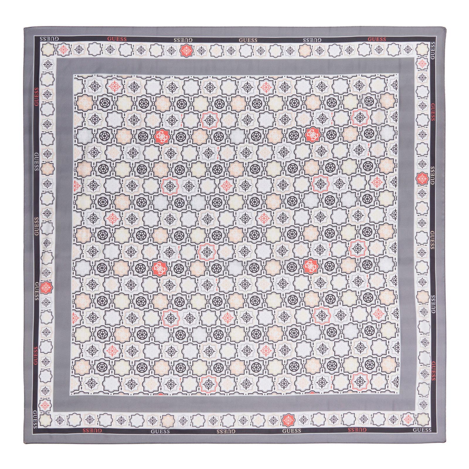 GUESS Foulard Scarf 125X125 Black Multi