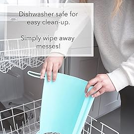 The Table Tyke Table Tyke Placemat XL Silicone Baby Placemat with Teething Edge Bumper - Waterproof Toddler Table Mat for Eating, BPA Free, Dishwasher Safe (Grey)