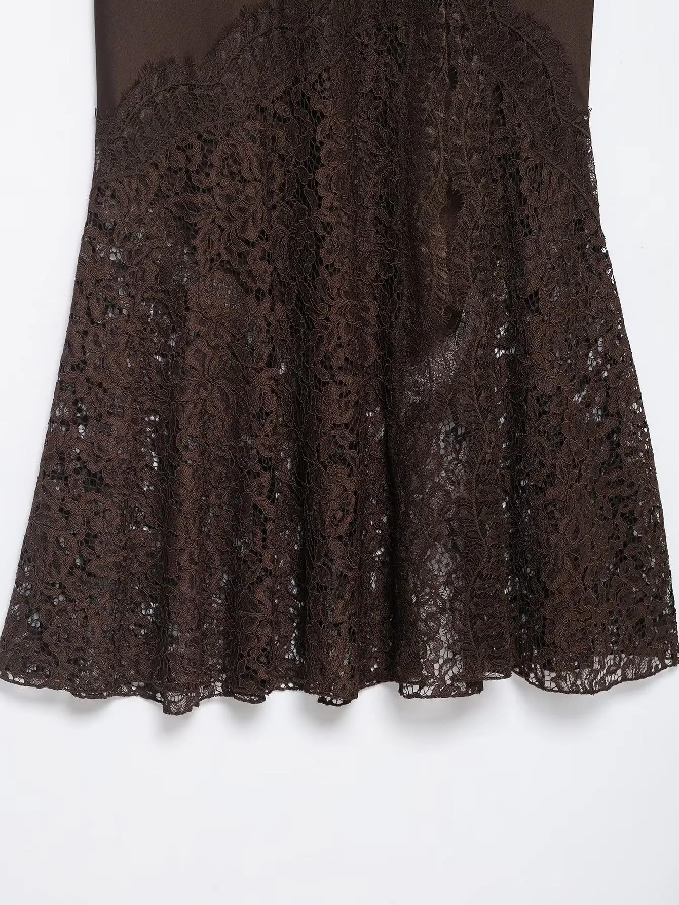 Faldas De Tubo Mujer Vintage Sexy Encaje Retallado Falda Larga con Encaje Frontal Falda De Fiesta Femenina