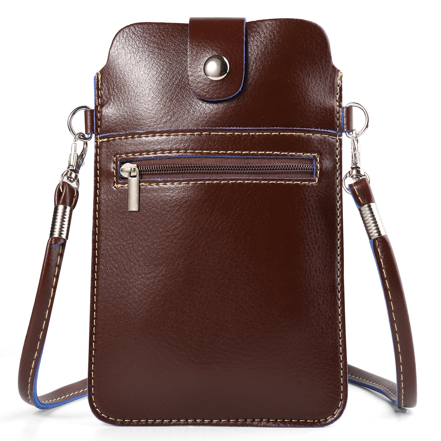 Women's Small Crossbody Bag Cell Phone Purse Wallet Shoulder Pouch (Brown)