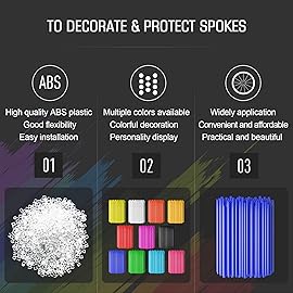 PSLER 72 PCS Spoke Skins Spoke Trim Wrap Decoration Protector Pipe Motocross Pit Dirt Bike Aaccessories Blue