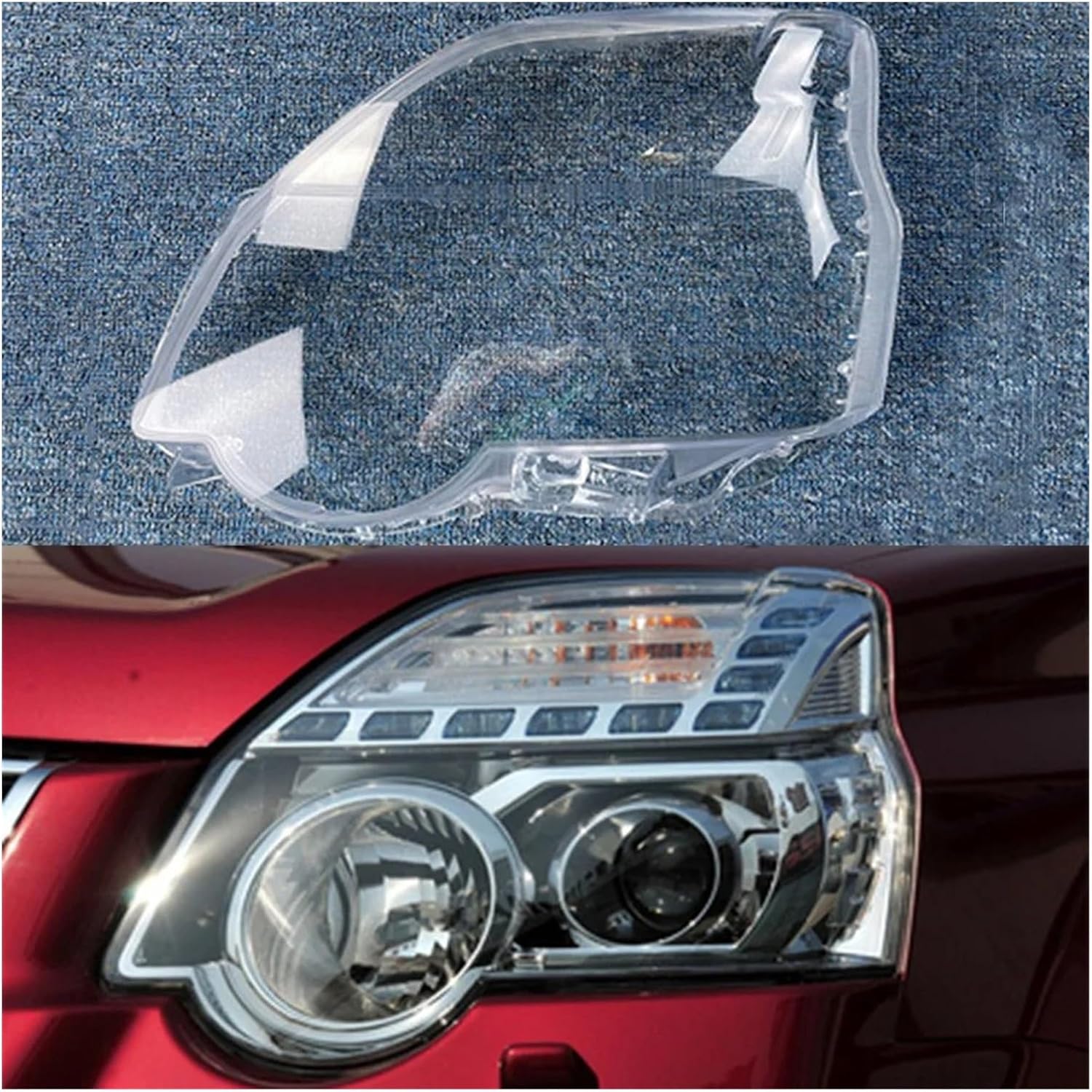 Headlamp Cover Car Lens Glass Light Lamp Caps Headlamp Shell Lampshade Replacement for Nissan For X-Trail 2011 2012 2013 Lampcover Headlight Cover Headlight Shell Cover(Left)(A Piar)