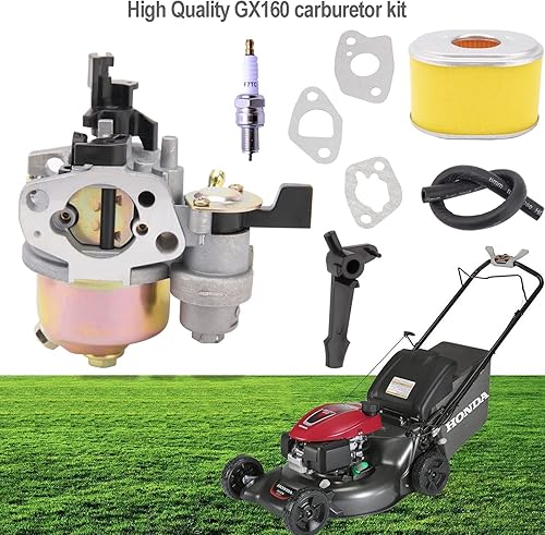 Miniatura 4 de Carburador GX160 para Honda GX120 GX140 GX160 GX168 GX200 5HP 5.5HP 6.5HP Carburador de motor pequeño, carburador GX 160 con kit de afinación de
