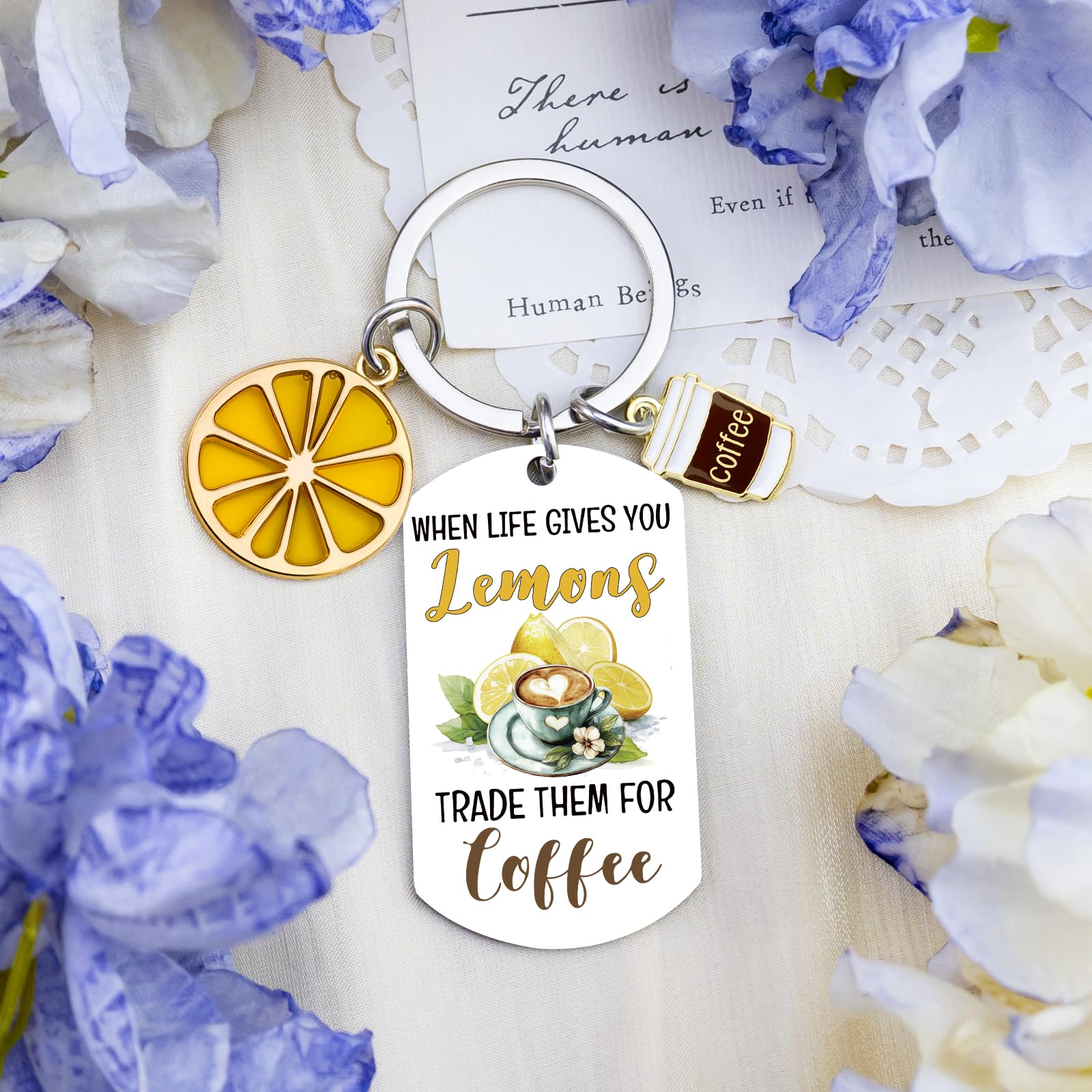 Lemon Gifts for Women Funny Lemon Accessories Keychains Lemons Themed Gift for Womens Sister Mom Friend Coworker Birthday Anniversary Graduation Lemons Jewelry Keyring