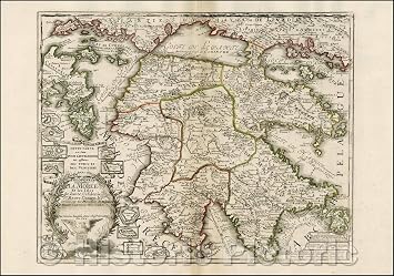 Historic Map - Peloponeses aujourdhuy La Moree Et les Isles de Zante, Cefalonie, Ste. Maure, Cerigo &c Peloponese and Part of Greece and The Greek Isles, 1705 - Vintage Wall Art 36in x 24in