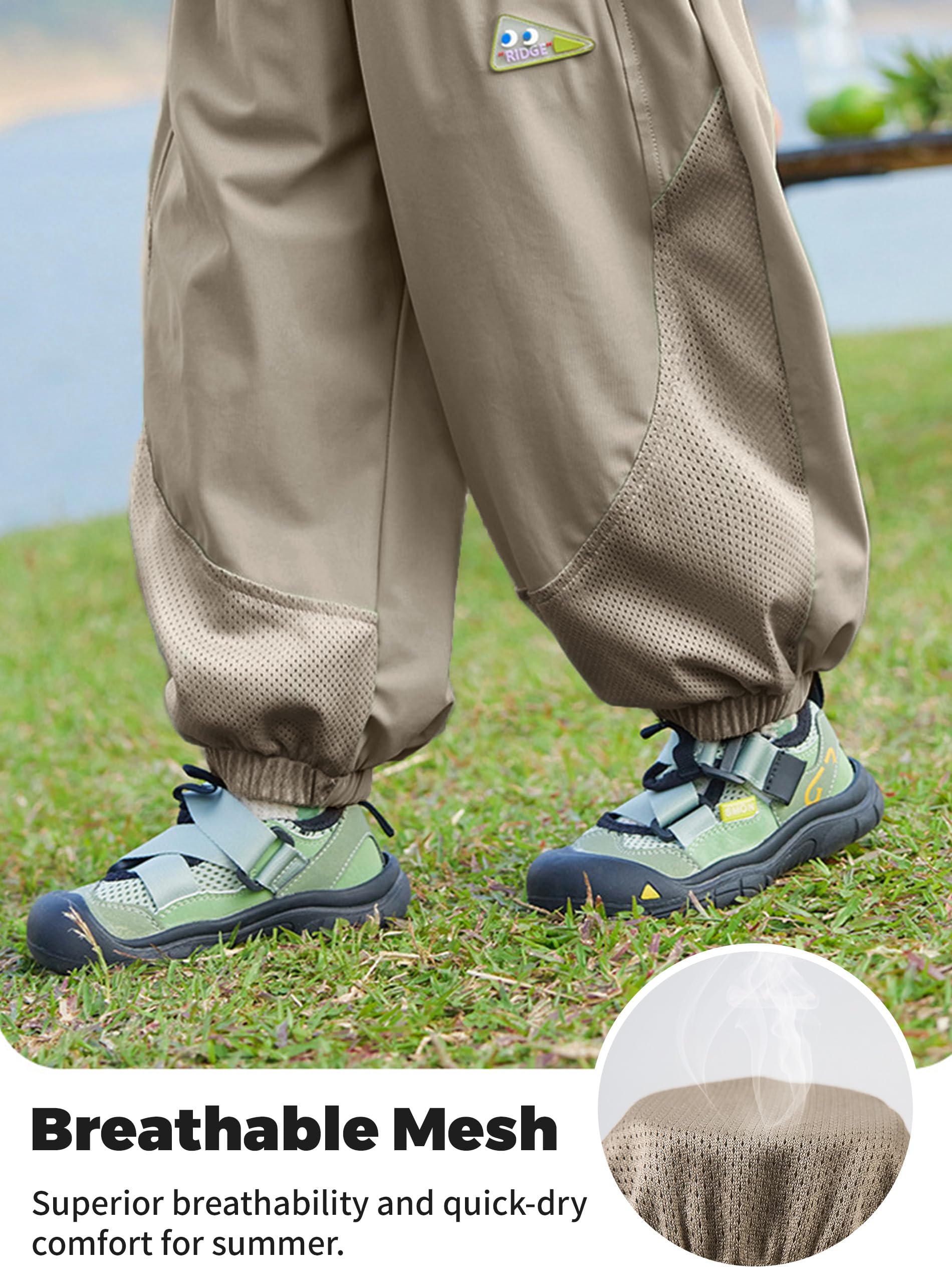 Volunboy Pantaloni da Jogging per Bambini, Jogger Leggeri Traspiranti con Tasche e Vita Elastica per Scuola, Estate, Corsa (Bimbo/Bimba)