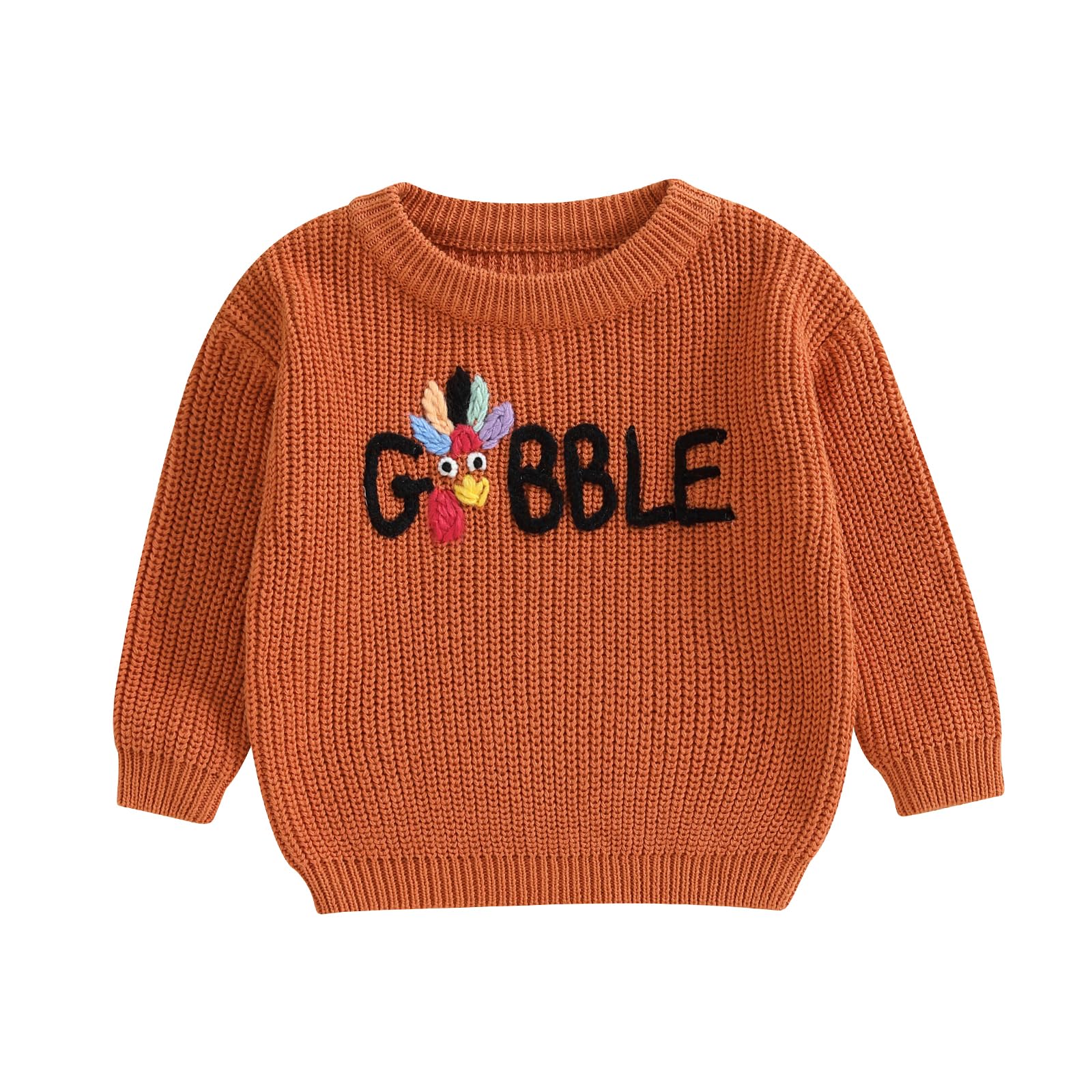 LSFYSZD Toddler Baby Girls Boys Halloween Pumpkin Sweaters Long Sleeve Crew Neck Winter Warm Knitwear Pullover Jumpers Top — view 40