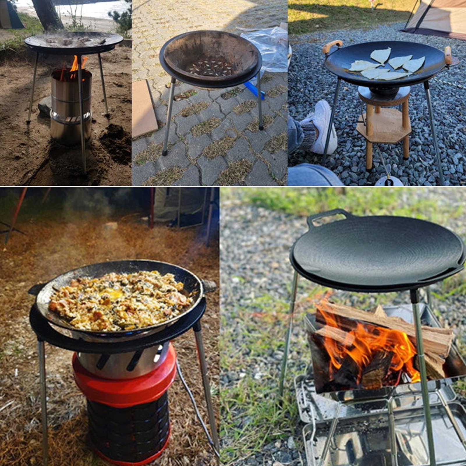 Tragbares Lagerfeuer Dreibein - Faltbarer Grillständer Aus Edelstahl