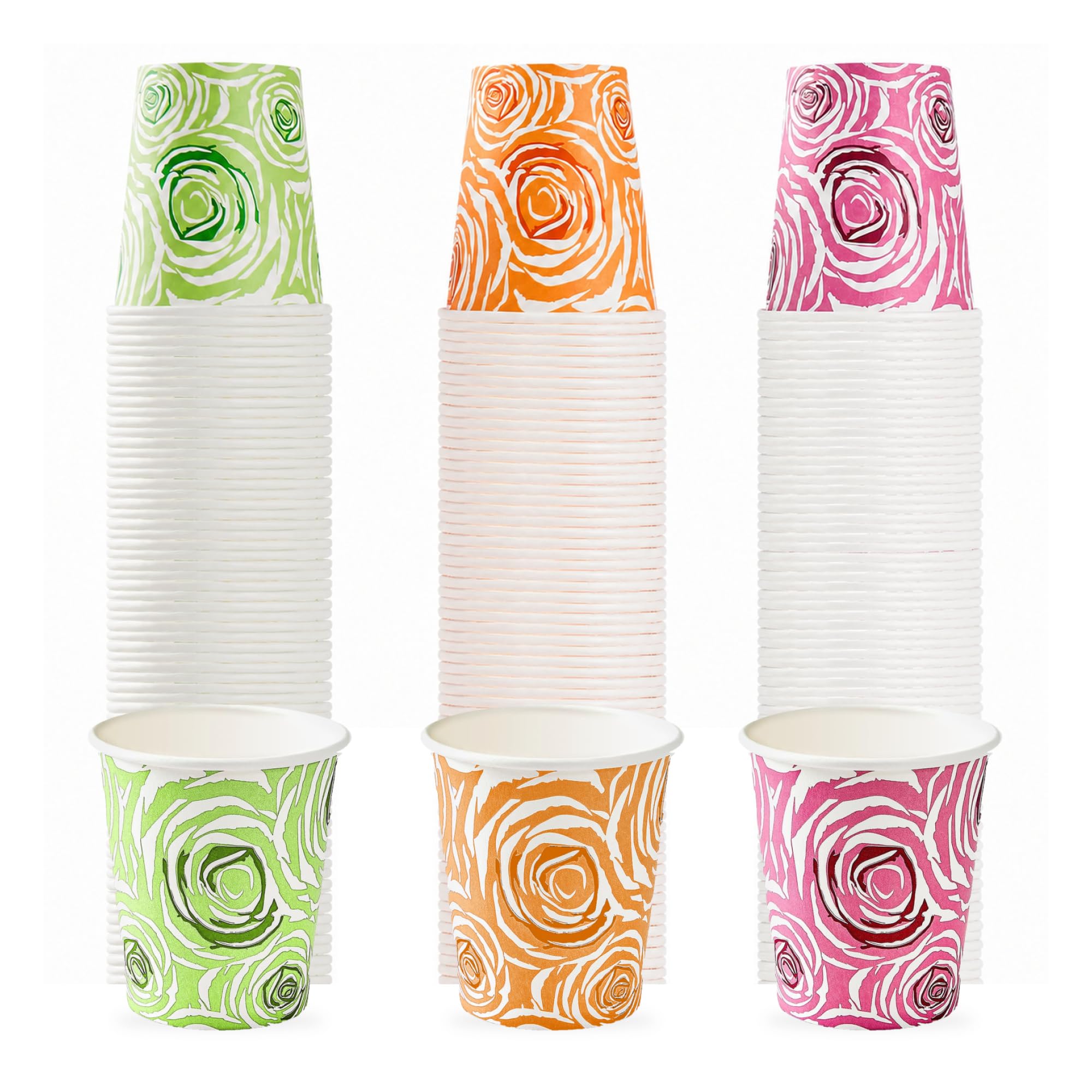 Paquete de 500 vasos de papel desechables de 5 onzas, vasos de papel coloridos, vasos pequeños para enjuague bucal, mini vasos de papel para fiestas, picnics, barbacoas, viajes y eventos