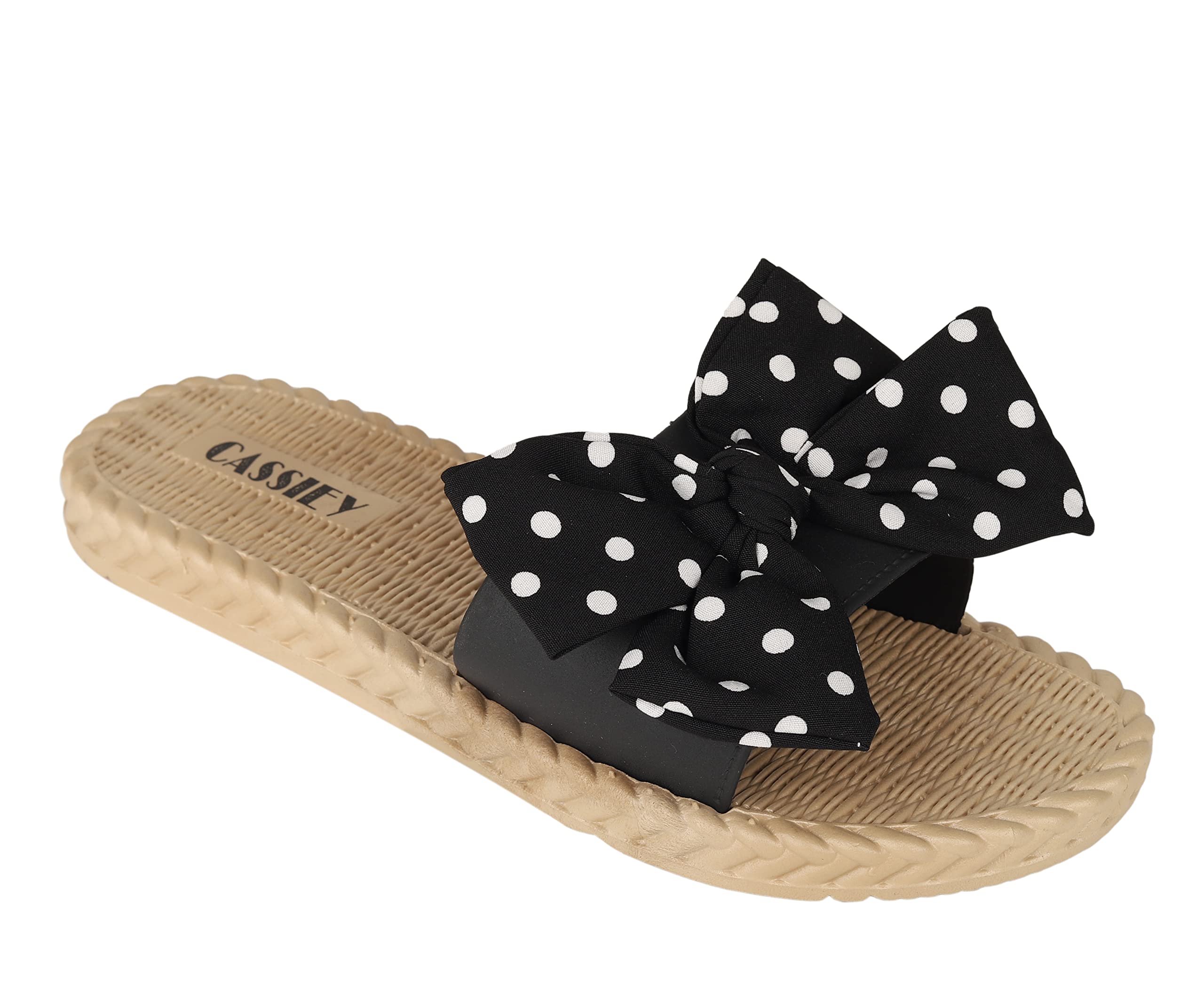 CASSIEYWomen's Fashionable Flip Flop, Comfortable Stylish Slip-on Slipper Open Toe Flats for Women and Girls