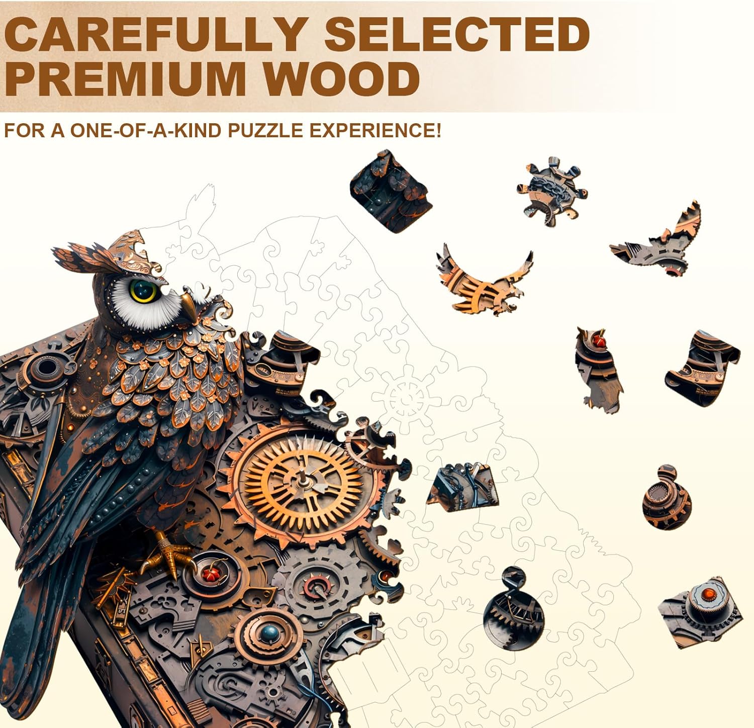 Wooden Puzzle Adult Mechanical Prophecy - 140 Pieces Wooden Puzzle Gift Box, Wall Decoration and Gift for Friends and Families