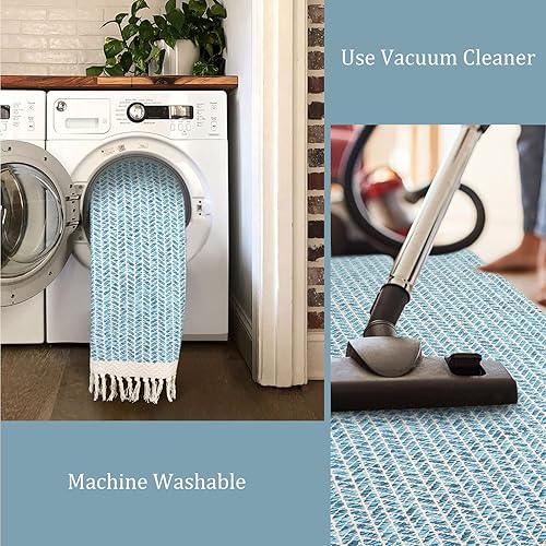 Miniatura 3 de Lahome Camino de cocina bohemio de 2 x 6 pulgadas, azul