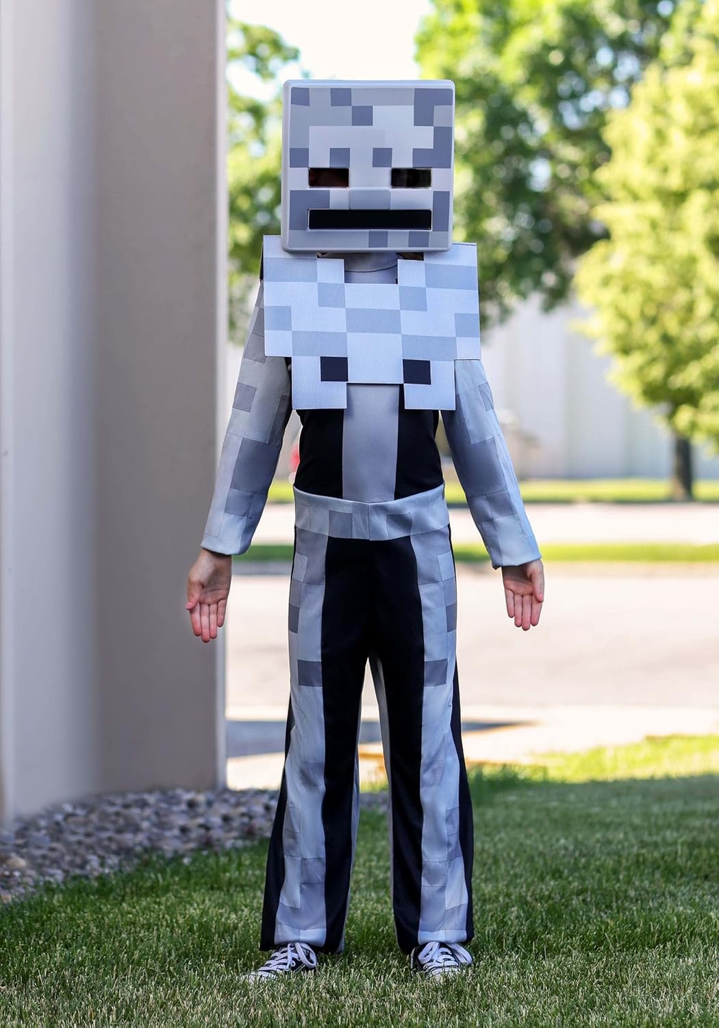Disguise Kid's Minecraft Classic Skeleton Costume | Boys & Girl's Minecraft Cosplay Outfit | Child Minecraft Skeleton Costume (14-16)