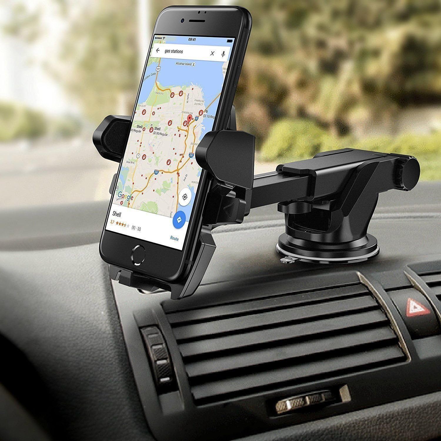Motoway® 360 Degree Rotating Adjustable Mobile Holder Stand for Car Windshield/Dashboard for Volkswagen Polo