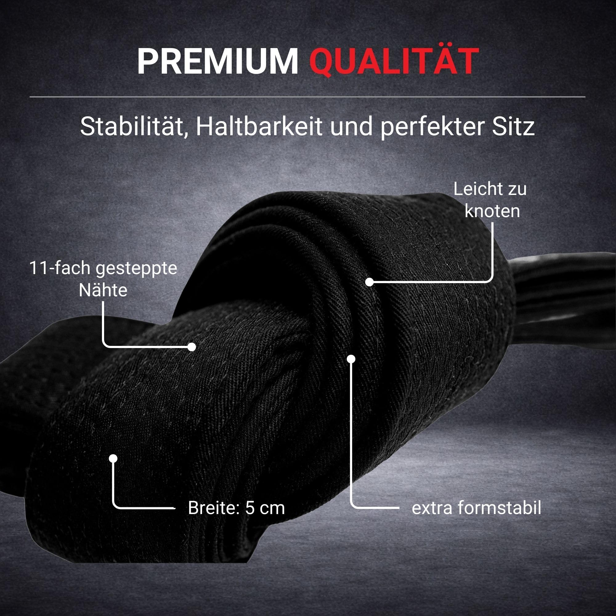 Schwarzgurt Karate/Judo/Ju Jutsu – Premium Budogürtel 5 cm breit mit 11 Nähten & Goldener Stickerei (Budo) – Schwarzer Gürtel Kampfsport für Karate, Judo, Taekwondo & BJJ