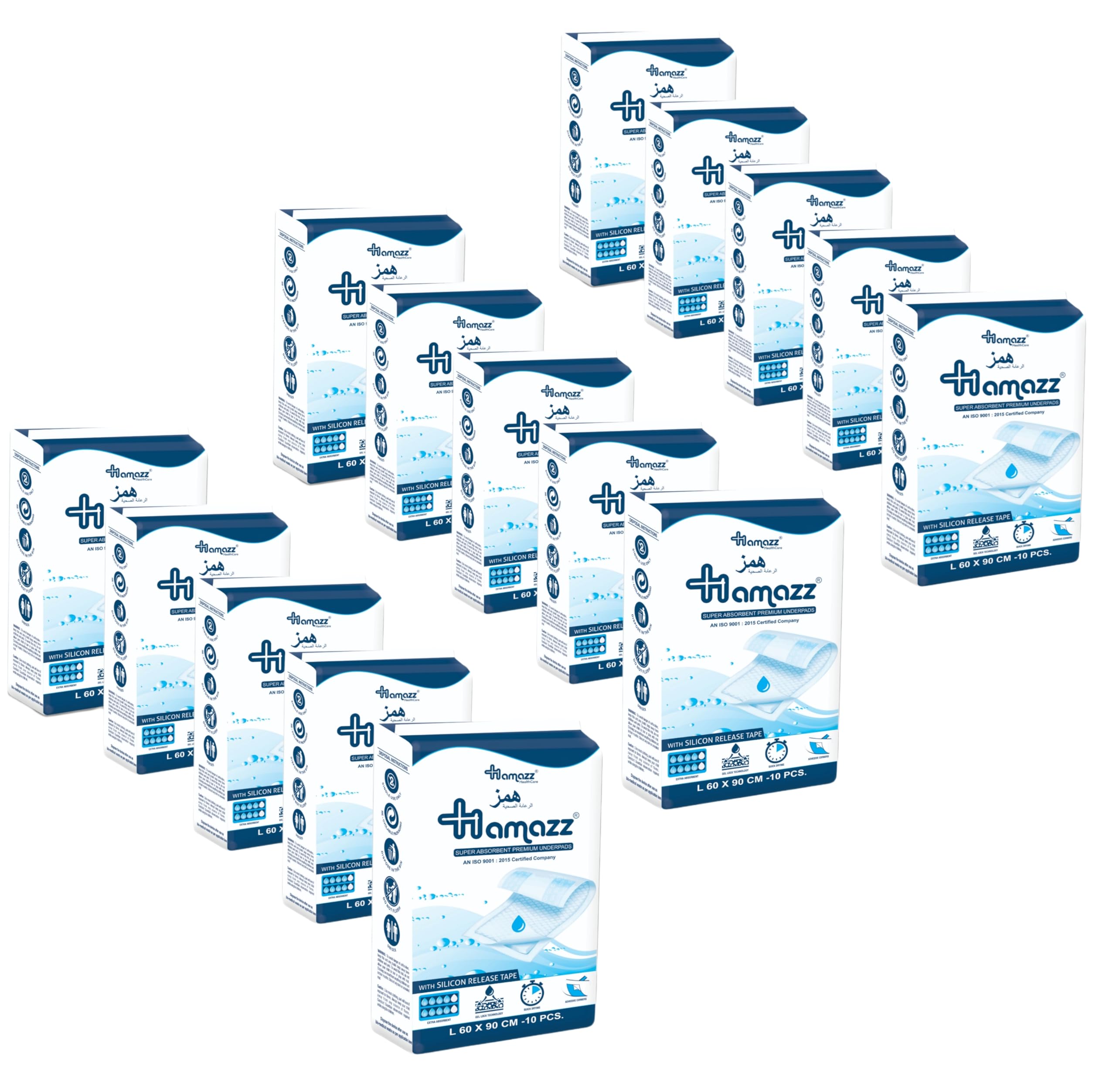 HAMAZZ Premium Underpads , Superior Absorbency,Leak Proof,Large, (60 x 90 Cm) Pack of 10 ,100 Counts (B0CWL9PPYR) Amazon Price History, Amazon Price Tracker