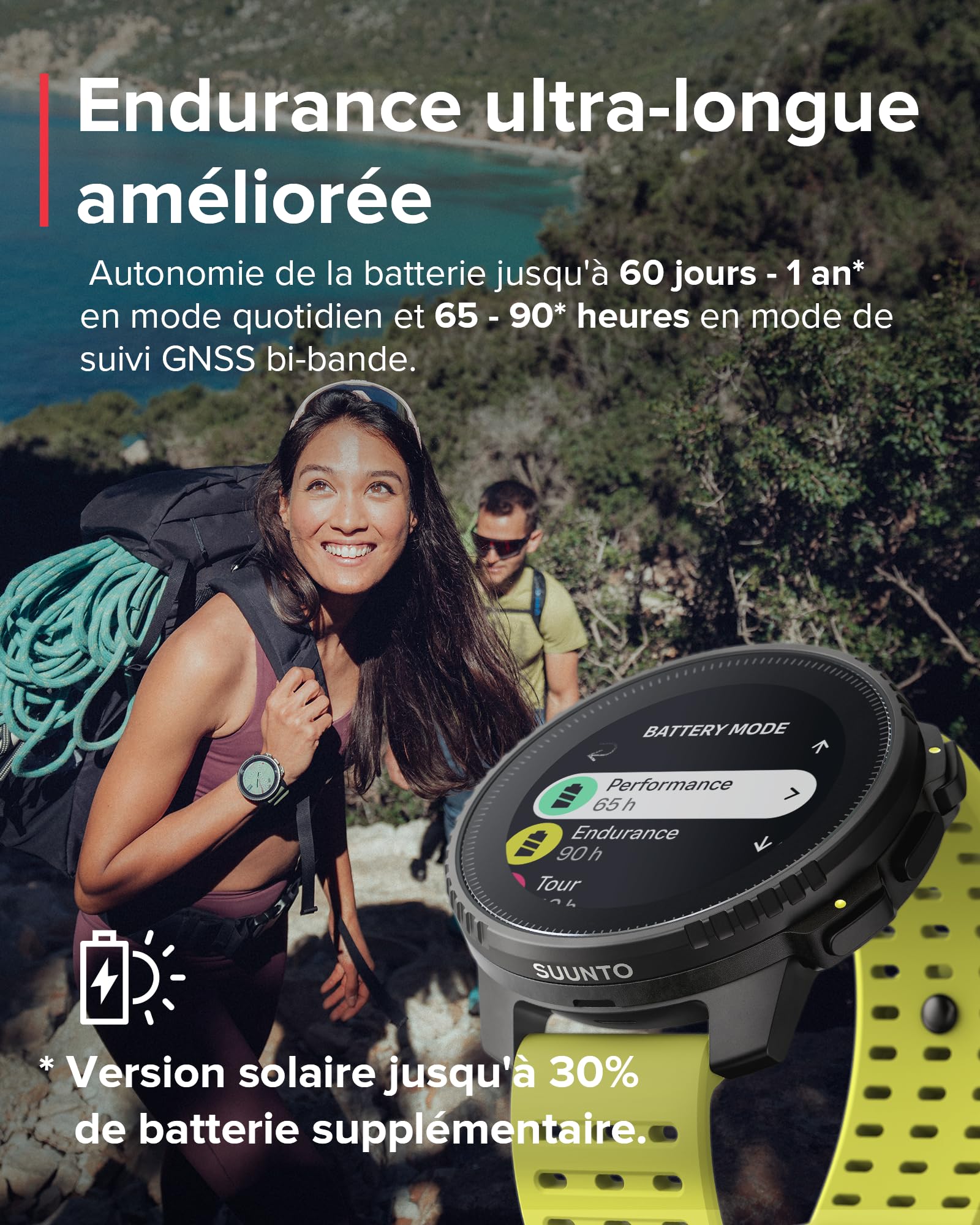 SUUNTO Vertical Men's Smart Watch, 95+ Sports, GPS Activity Tracker, Smart Health Care Smartwatch 24/7, Heart Rate Monitor, Altimeter, Barometer, Solar Charging Optional - 3