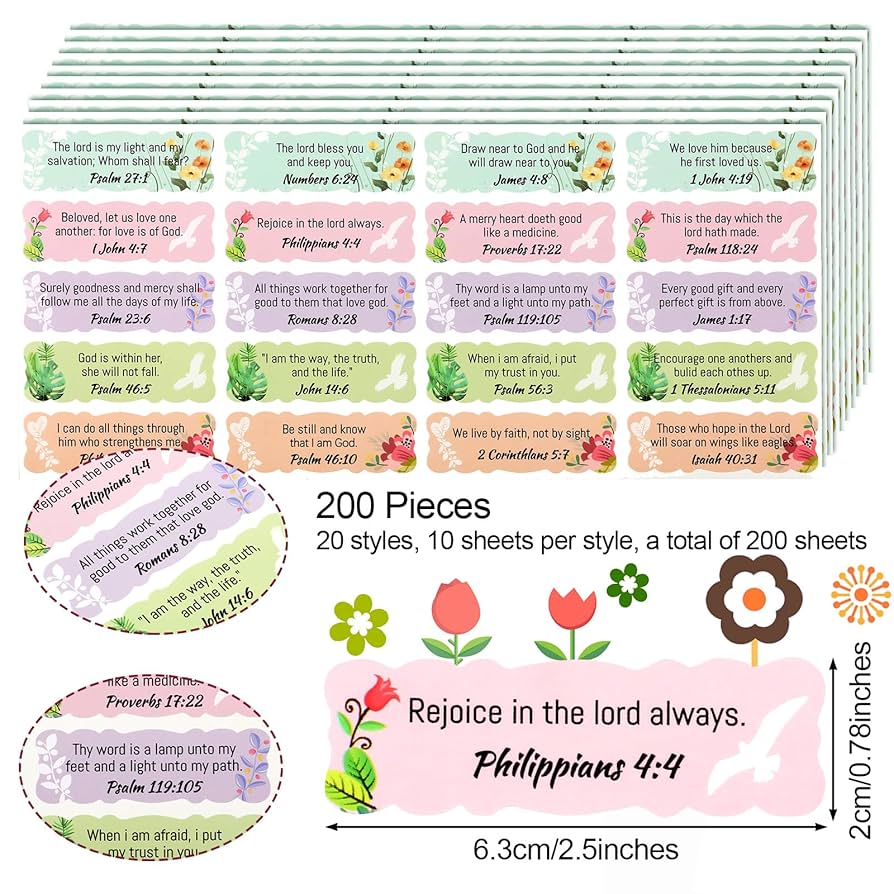 amazon-com-outus-200-pieces-bible-verse-stickers-scripture-inspirational-decals-bible-verse-motivational-faith-decals-jesus-christian-seal-stickers-for-christmas-school-present-tag-spice-cup-bottles-decoration-office-products for Free Printable Bible Verse Tags Amazon.com : Outus 200 Pieces Bible Verse Stickers Scripture Inspirational Decals Bible Verse Motivational Faith Decals Jesus Christian Seal Stickers for Christmas School Present Tag Spice Cup Bottles Decoration : Office Products for Free Printable Bible Verse Tags