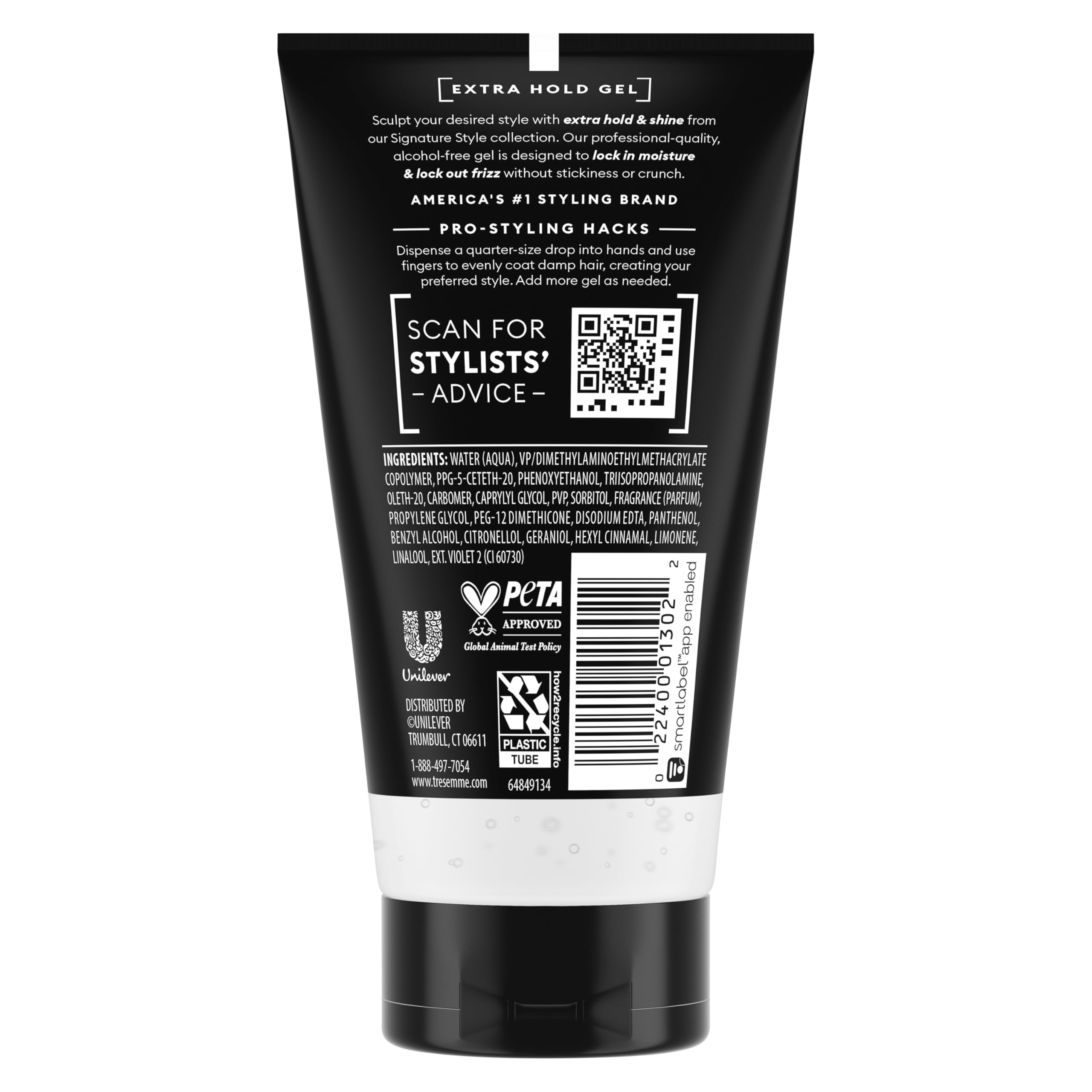 TRESemmé Alcohol-Free Gel Extra Hold for 24H Frizz Control, with Pro Lock Technology, 5 oz