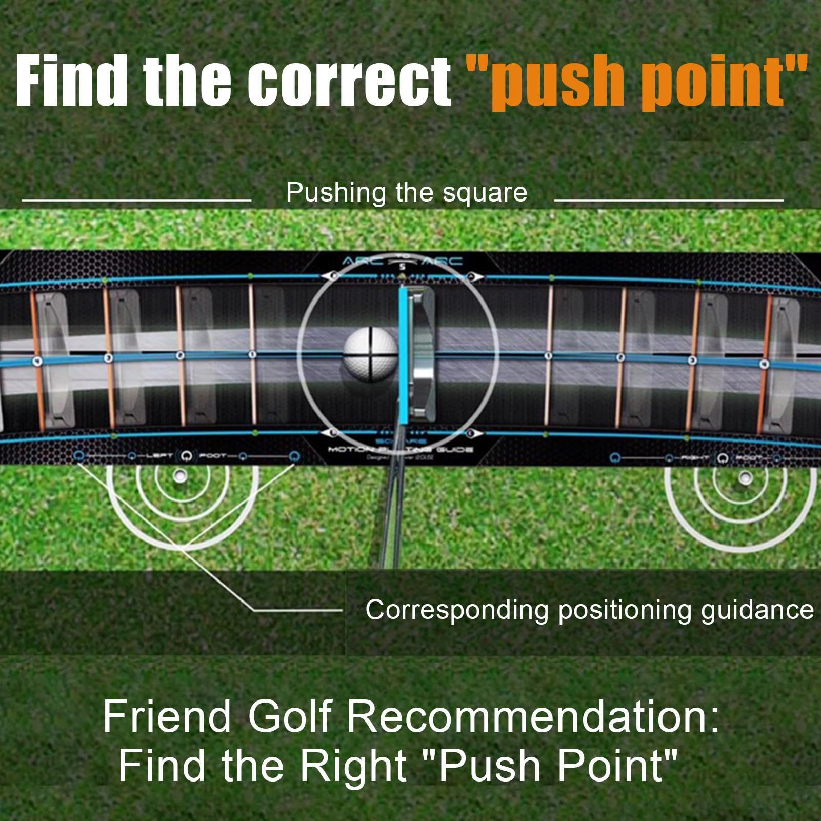 Golf-Putter-Trainer, Golf-Übungsmatte – Putter-Path-Trainer, Golf-Putter-Führungsmatten für Männer und Frauen, Anfänger, Golfzubehör