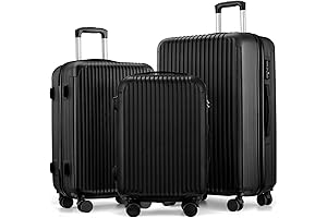Classy 3 Piece Black Luggage Set