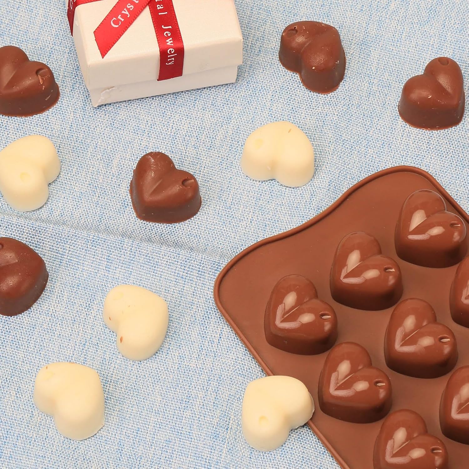 Heart Chocolate Molds Silicone, Small Gummy Molds Shaped Heart for Fondant/Fruit Snacks, Candy Molds Silicone for Valentine/Anniversary/Wedding, Wax Melt Molds 15 Cavities, 8 ml - Image 8