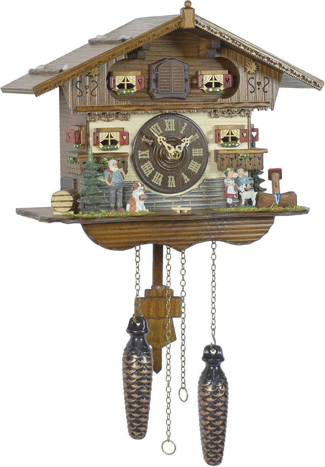 Trenkle Quartz Cuckoo Clock Swiss House with Music