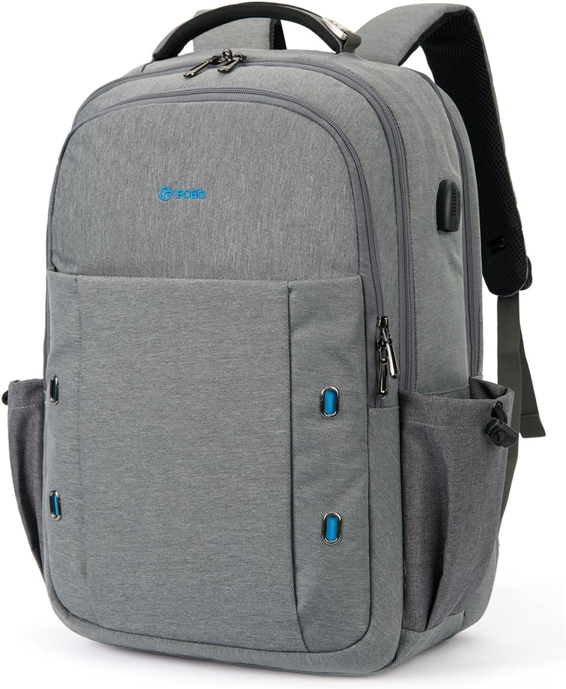 Srotek Travel Laptop Backpack with USB Charging Port for Men & Women,Grey