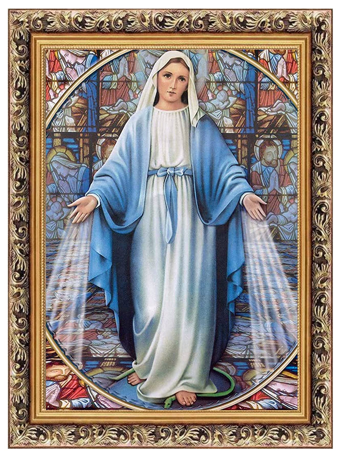 Liziciti Picture#7 Mother Mary 5D Diy Diamond Painting Kits Full Drill Rhinestone Embroidery Art Cross Stitch For Wall Decor 12X16inch Fun Gift (Picture#7)