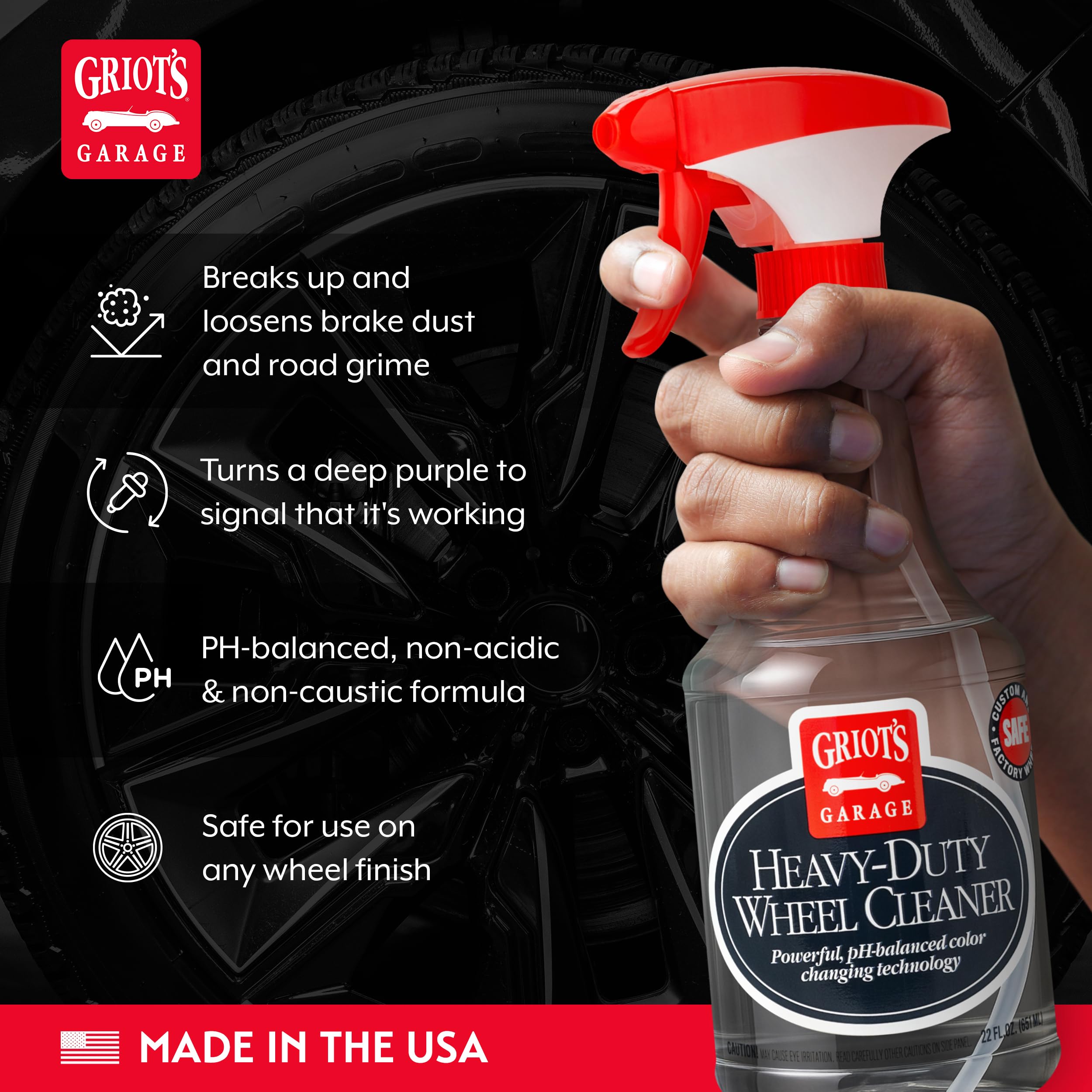 Griot's Garage 10973 Heavy-Duty Wheel Cleaner - 22 oz. by Griot's Garage