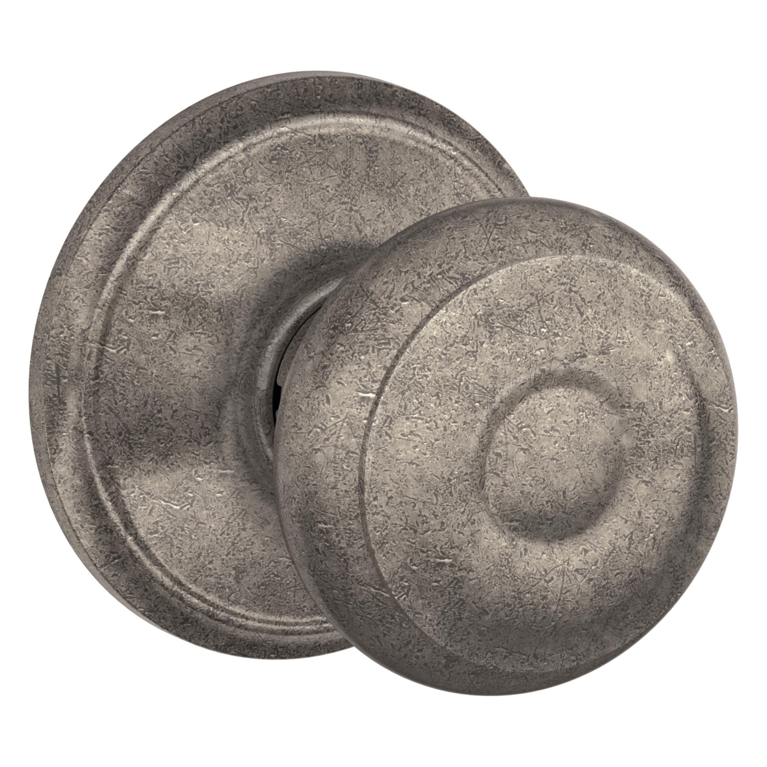 Schlage F10 GEO 621 Georgian Passage Knob, Distressed Nickel