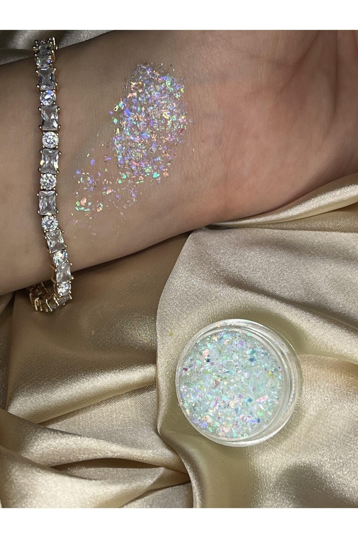 Hb Tasarım Jel Kıvamında Parlak Glitter - White Angel, 99hbbeyaz