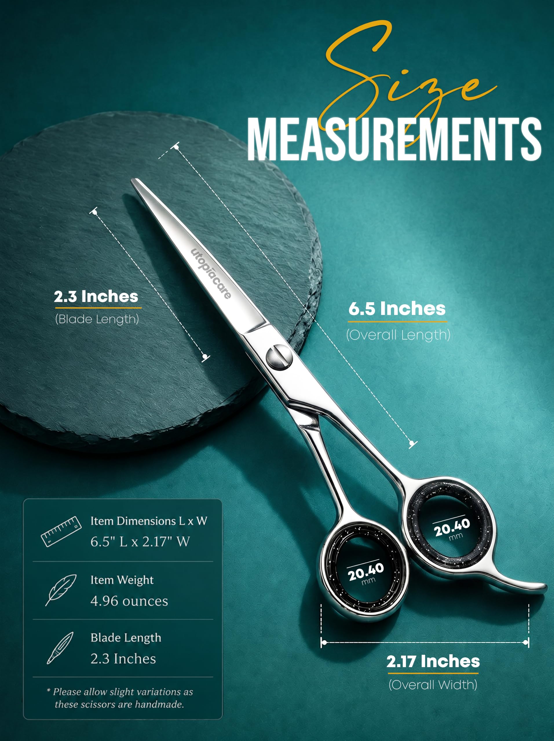 Premium Hair Cutting Scissors - 6.5 Inch -2 Premium Hair Cutting Scissors - 6.5 Inch -2
