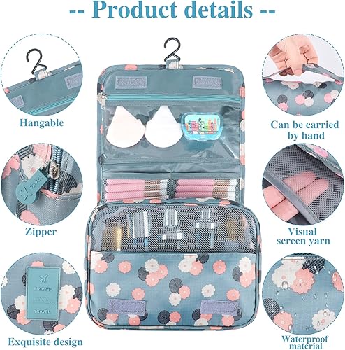 Vista 45 de Pengxiaomei Neceser de tocador, bolsa de cosméticos colgante impermeable, bolsa de maquillaje de viaje portátil, bolsa de maquillaje multifunción