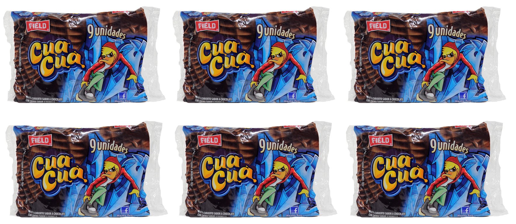 Cua Cua Chocolate del Peru 6 Pack of 9 units of 162 gr each - Total 54 chocolates