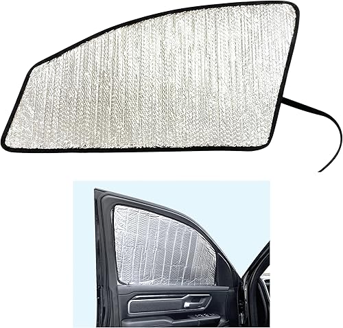 Parasol reflectante para asiento delantero de ventana lateral, ajuste personalizado para Dodge RAM 1500 2019 2020 2021 2022 2023 2024 2025 (no para
