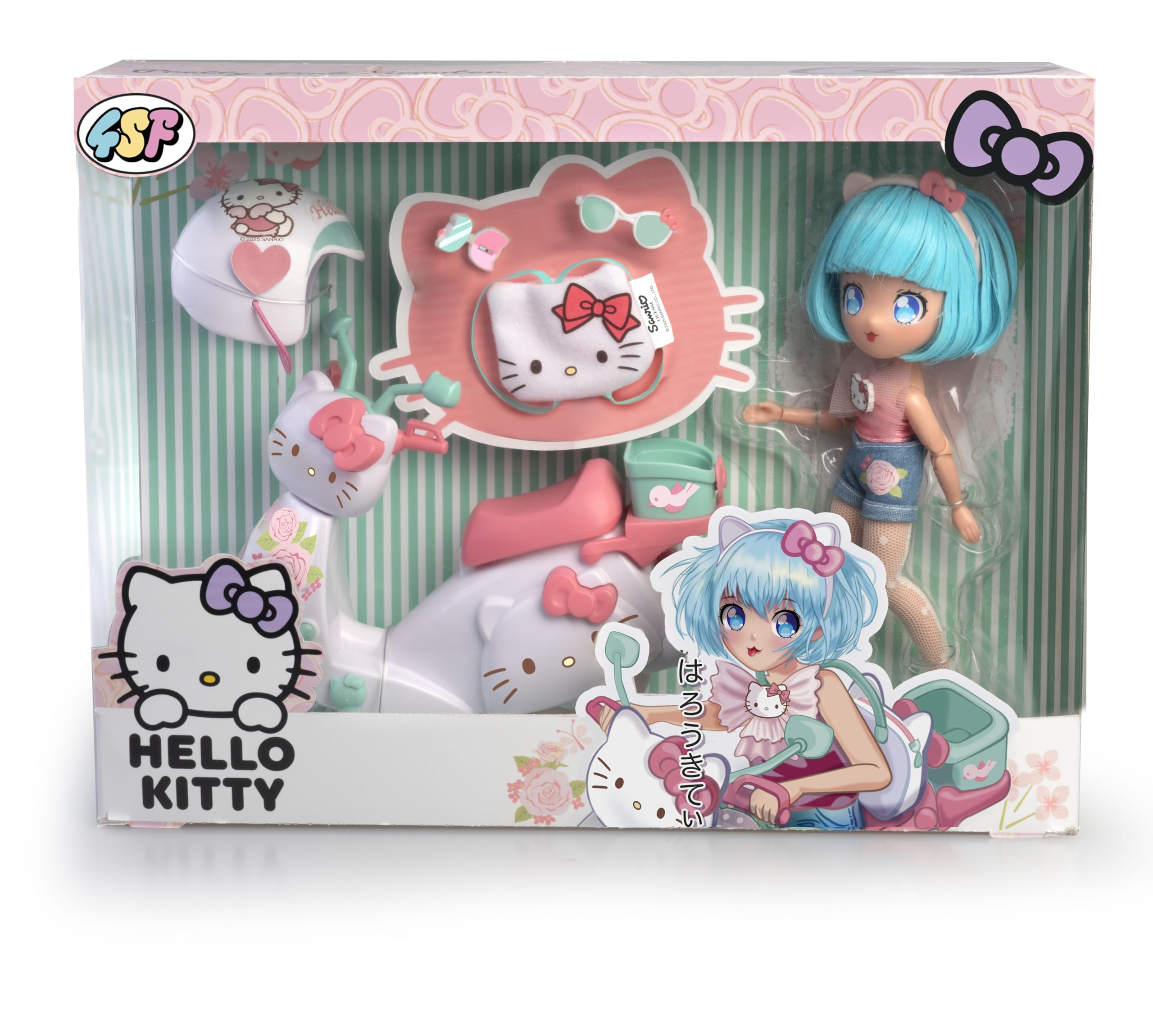 Famosa 4SF Hello Kitty Pretty Pink Scooter, Japanese Fashion Doll