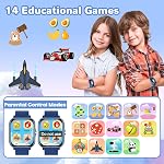 Kids Smart Watch for Boys Girls, Smart Watch for Kids with 19 Sports Modes Pedometer 14 Learning Games Alarm Clock Calculator 12/24 hr Educational Gifts Toys for Ages 4-12