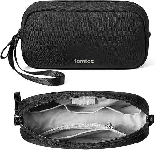 tomtoc Bolsa de almacenamiento portátil reciclada, organizador de accesorios, compatible con MacBook cargador para laptop, ratón, cables, cubo,
