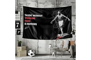 SoulAbiti Motivational CR7 Soccer Tapestry: Inspire your inner athlete