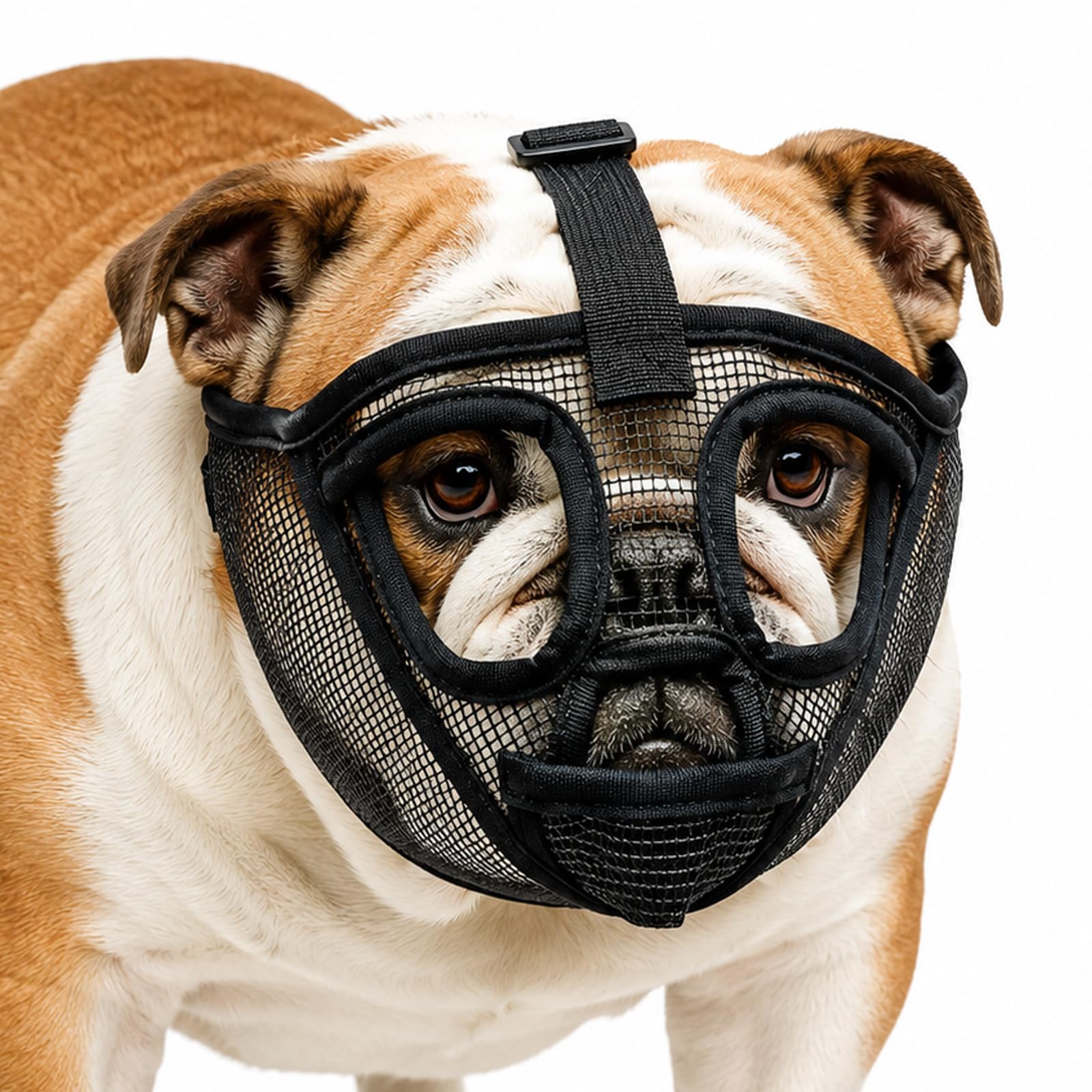 Frenchie Muzzle for Short-Snout Dogs, French Bulldog Muzzles UK, Muzzle for French Bulldog, Outdoor Safety and Veterinary Visits, Small Size